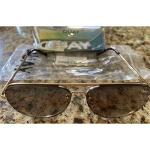 Quay Sunglasses - High Key - Gold/ Coral Aviator Glasses